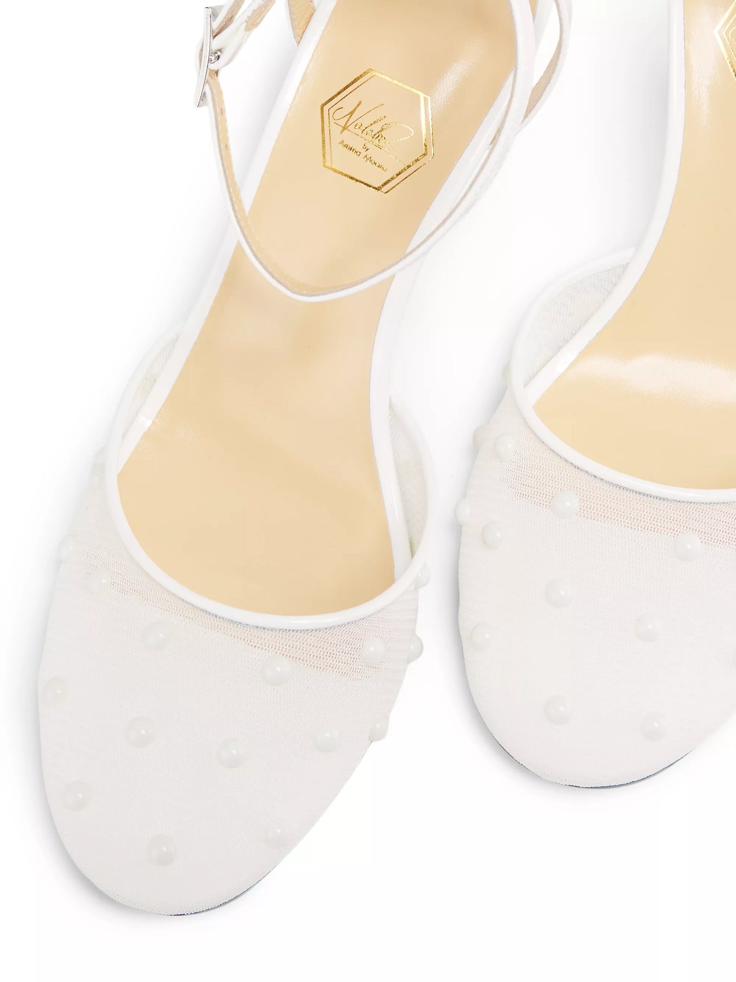 White Mesh Slingback