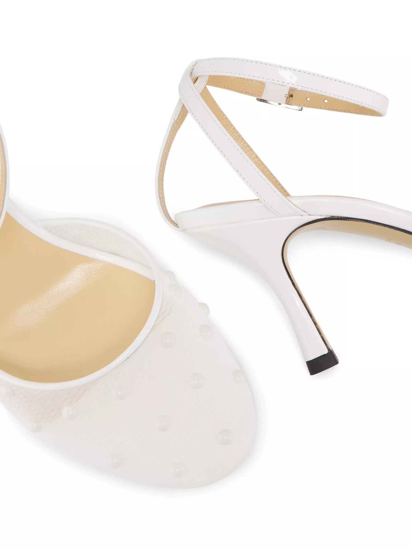 White Mesh Slingback