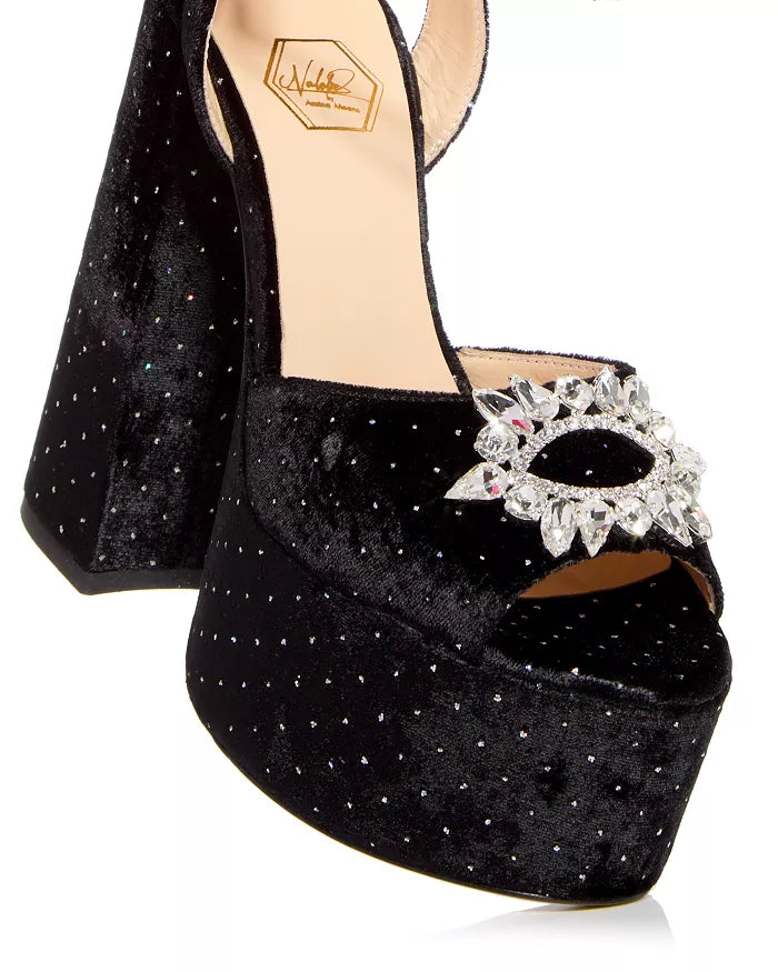 Black Velvet Platforms