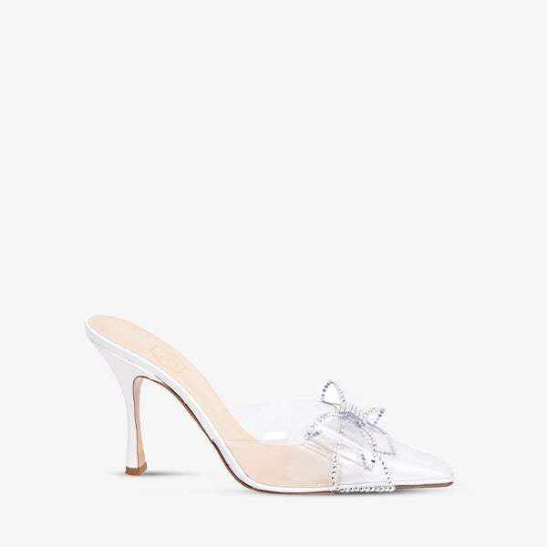 Silver PVC Mules