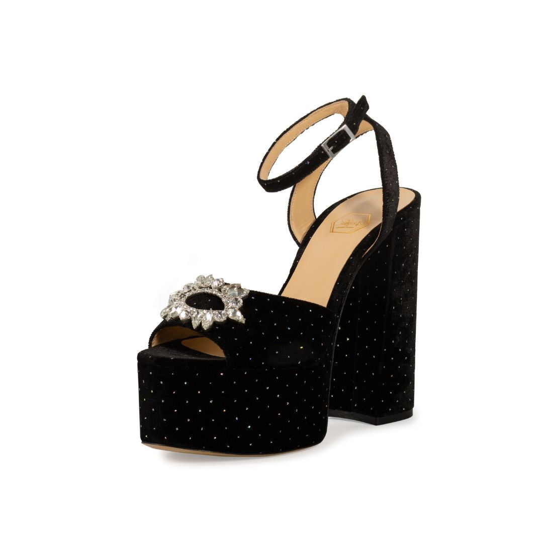 Black Velvet Platforms