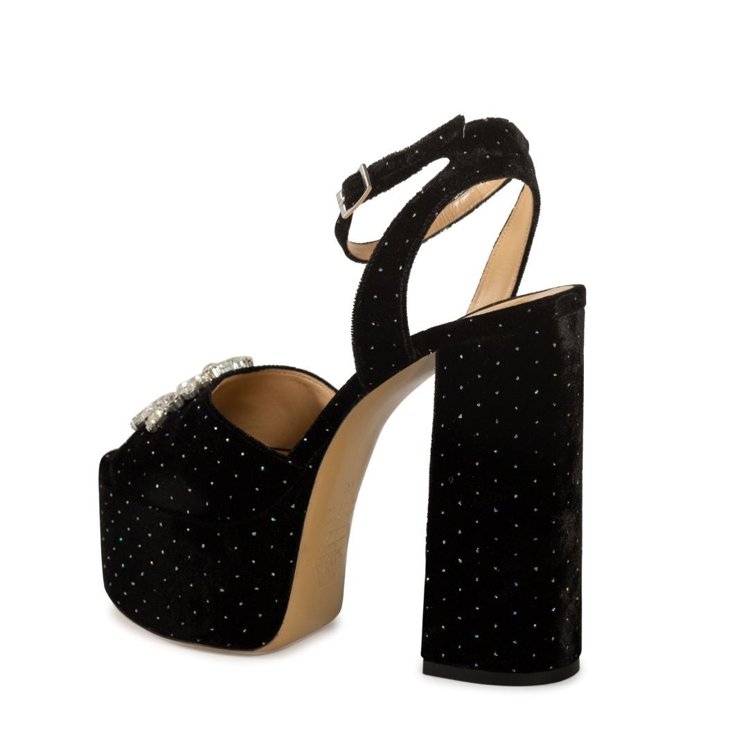 Black Velvet Platforms