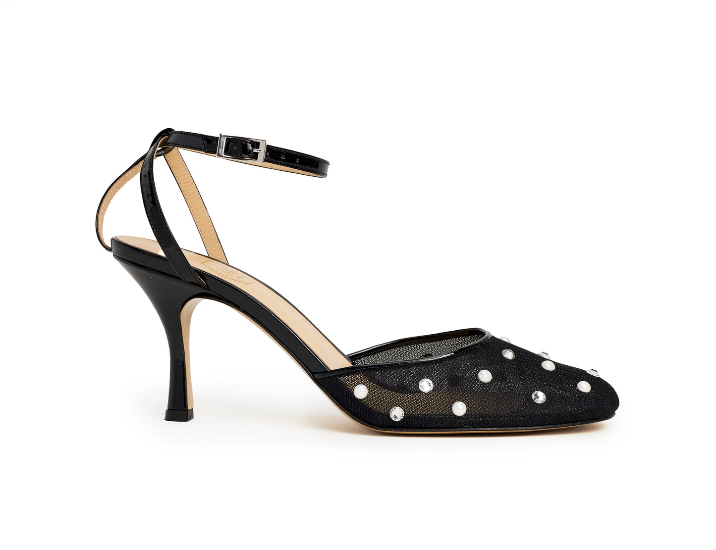 Black Mesh Slingback