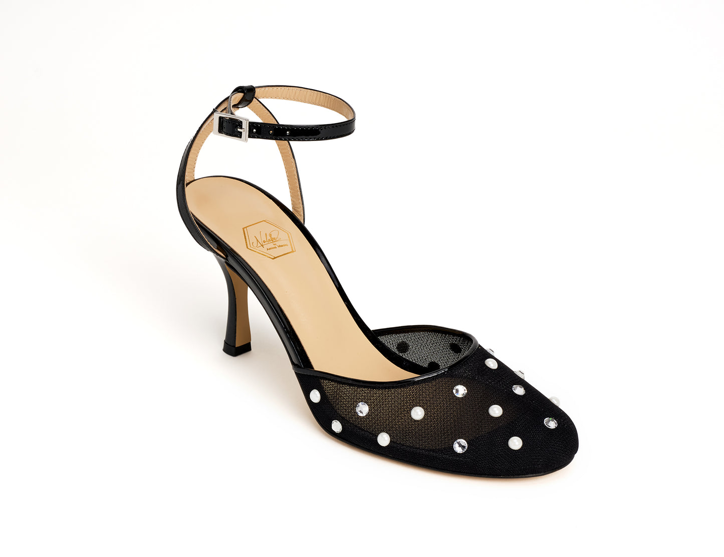 Black Mesh Slingback