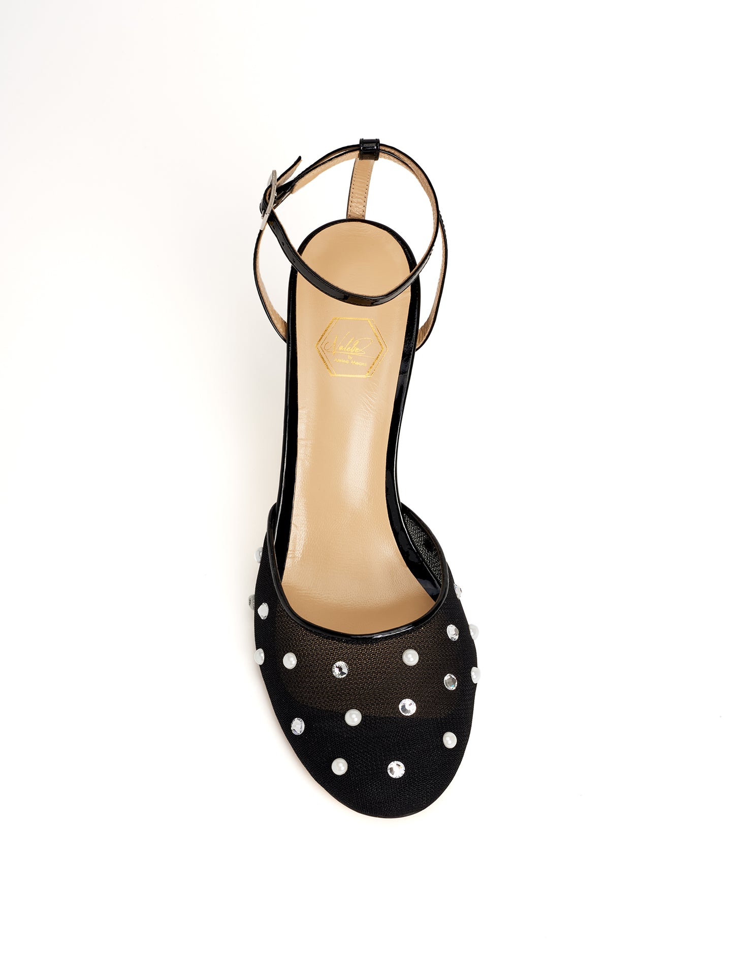 Black Mesh Slingback