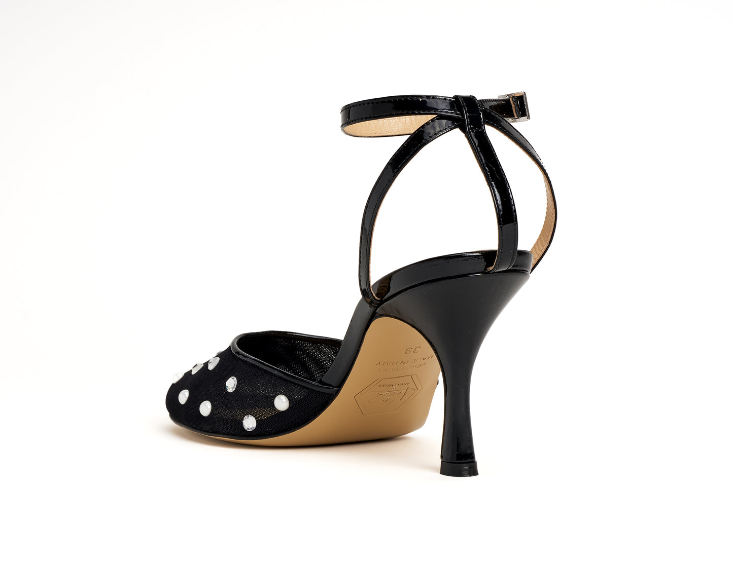 Black Mesh Slingback