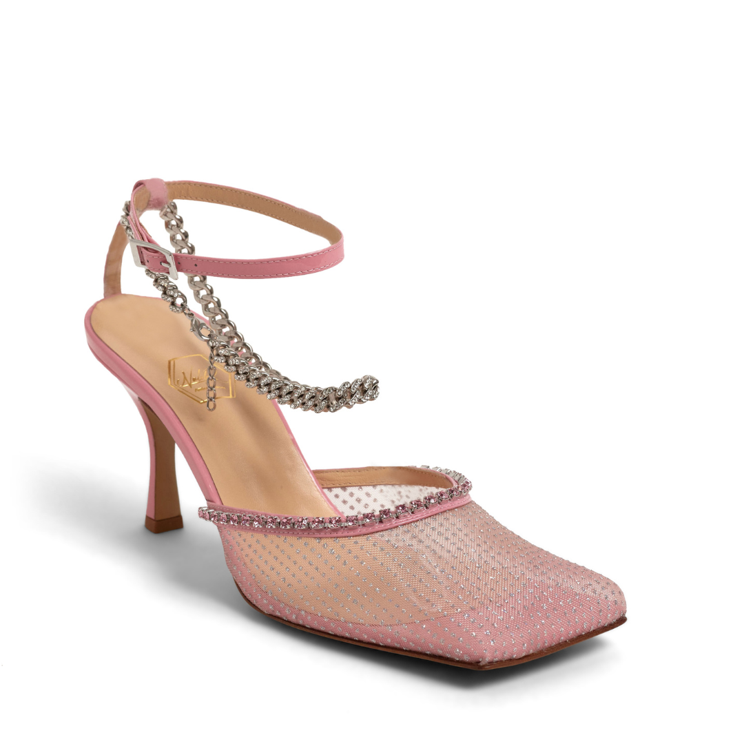 Pink Mesh Pumps