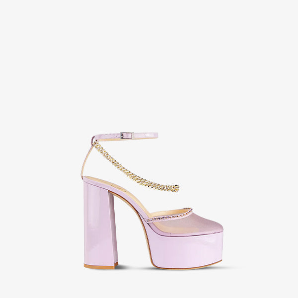 Lavender platform clearance heels