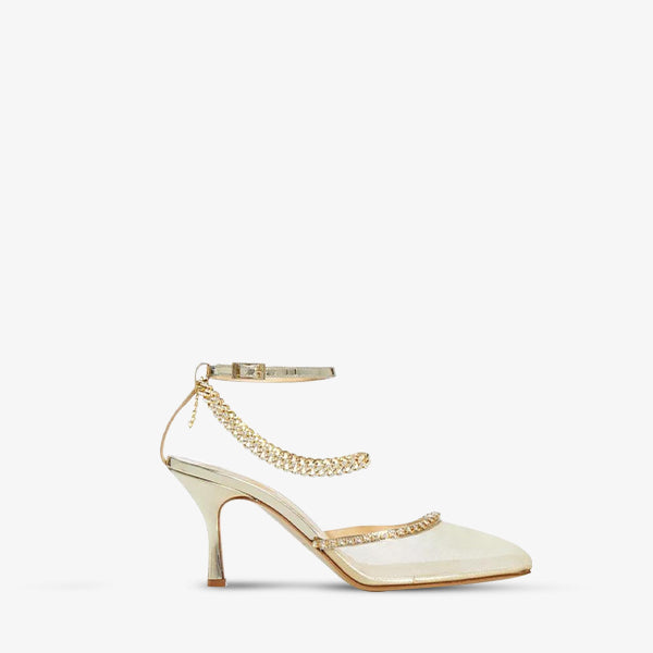 Gold Mesh Pumps