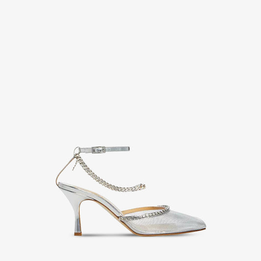 Silver Mesh Sandal
