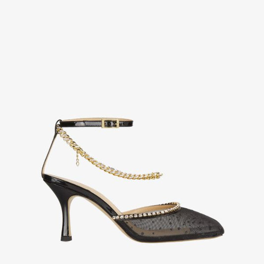 Black Mesh Sandal