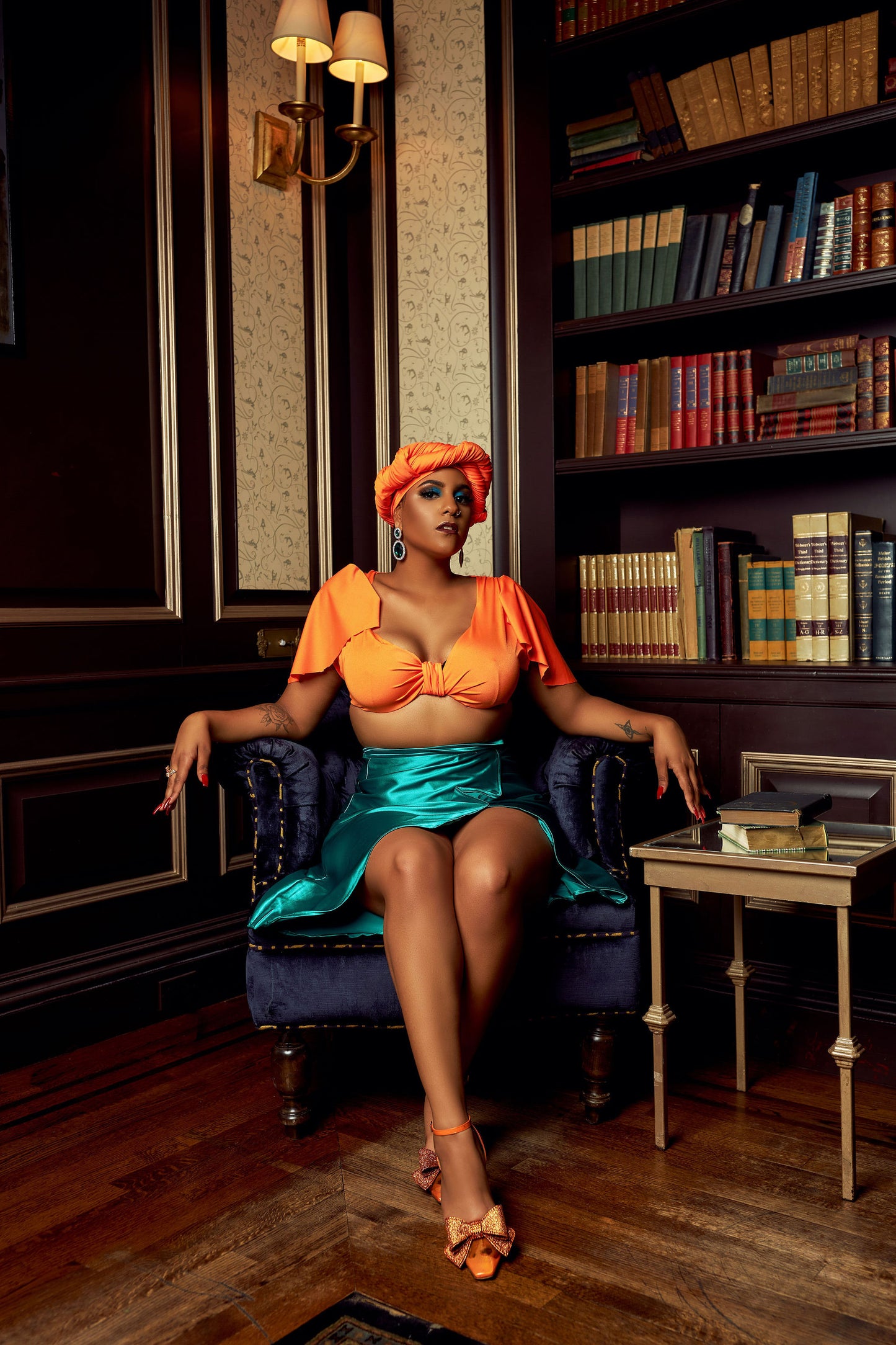 Orange Pumps 90