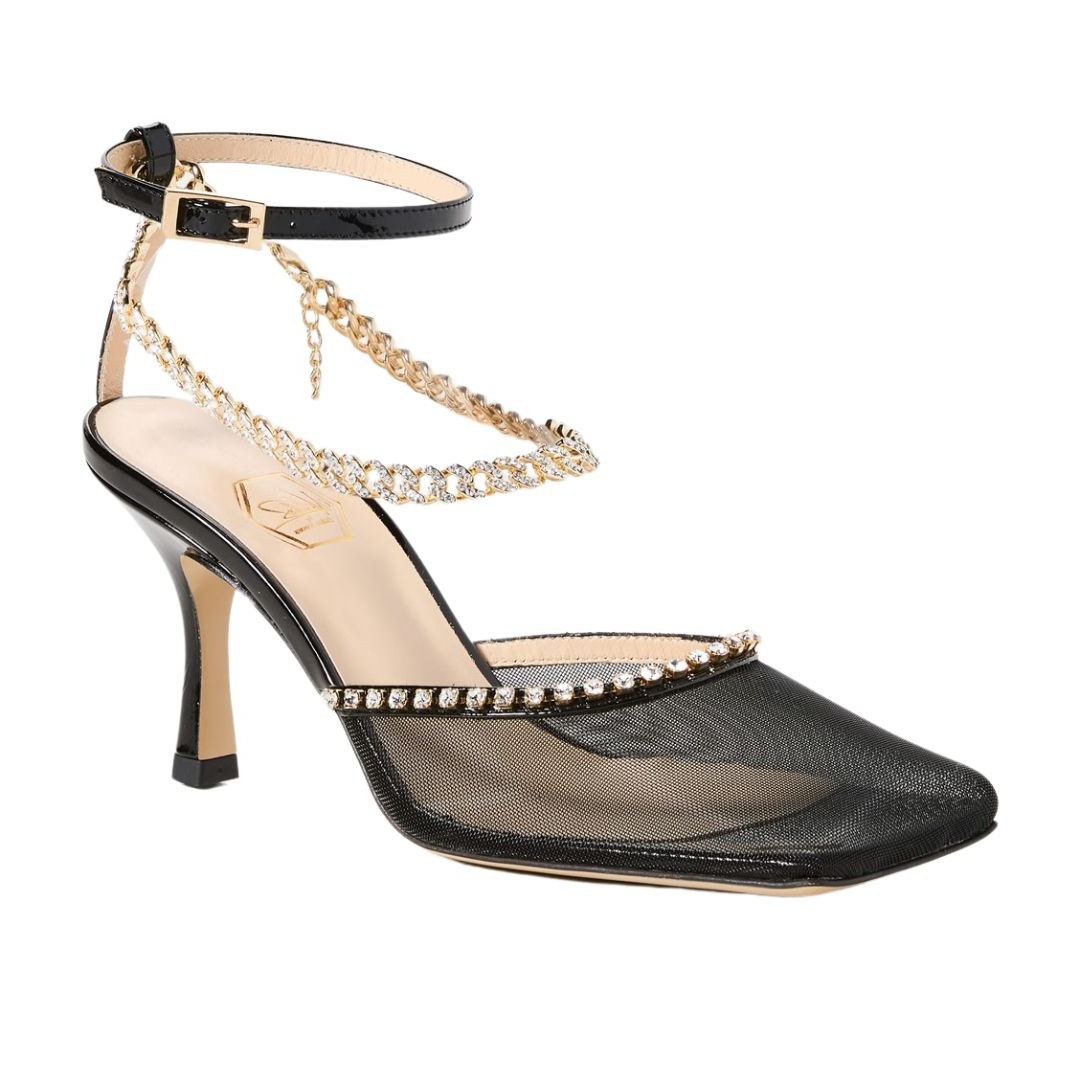 Black Mesh Sandal