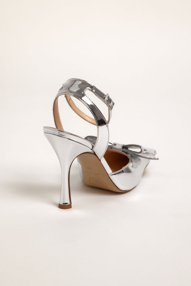 DIMANTE SLINGBACK 90MM in SILVER COLLECTION - Nalebe