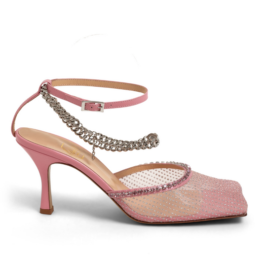 Pink Mesh Pumps