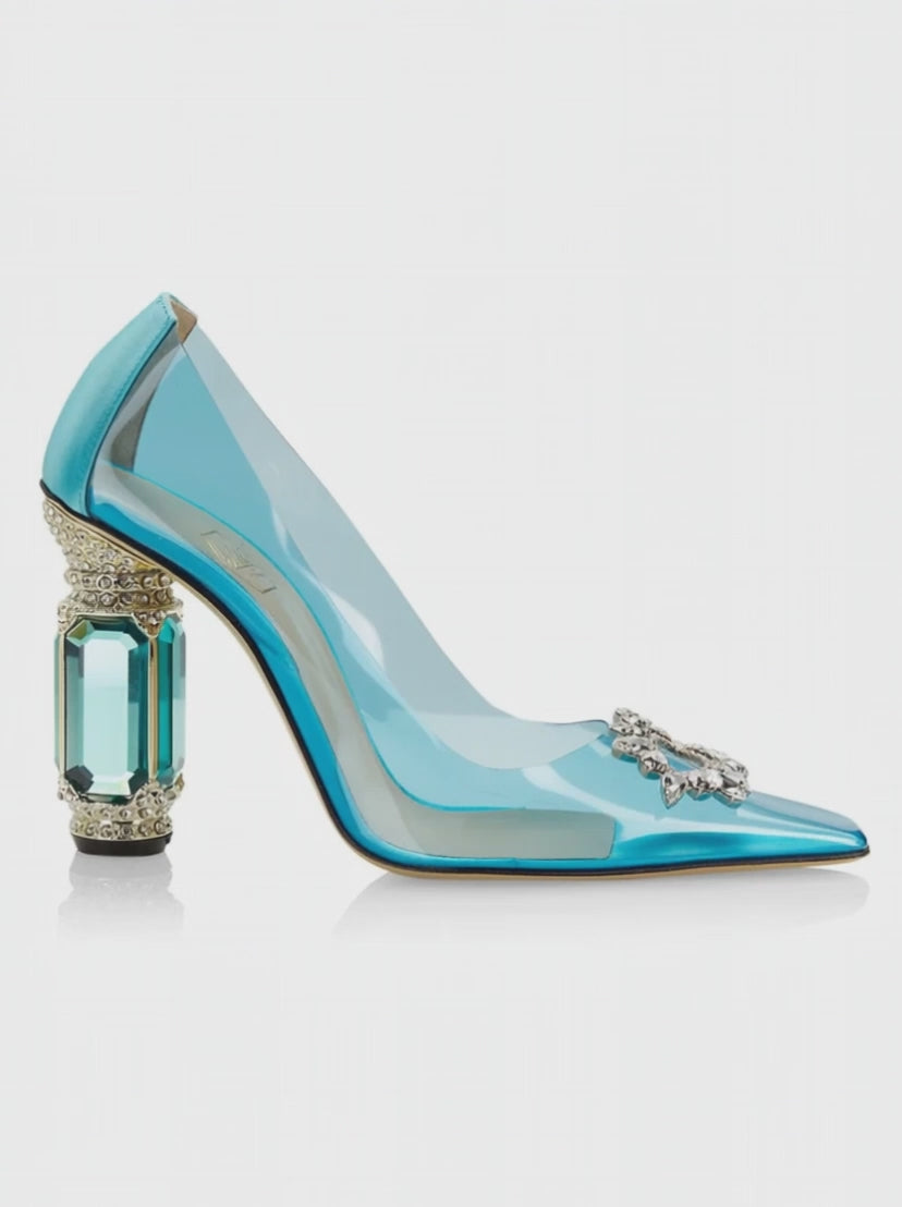Blue PVC Pumps